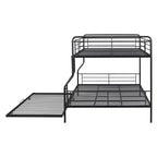 Lit superposé en métal Full XL sur Queen avec lit gigogne, convertible en 2 lits séparés, cadre de lit en fer robuste pour enfants et adolescents