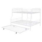 Lit superposé en métal Full XL sur Queen avec lit gigogne, convertible en 2 lits séparés, cadre de lit en fer robuste pour enfants et adolescents