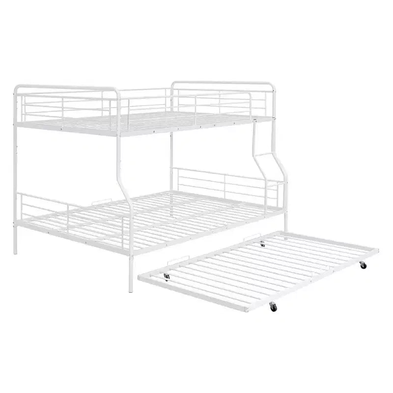 Lit superposé en métal Full XL sur Queen avec lit gigogne, convertible en 2 lits séparés, cadre de lit en fer robuste pour enfants et adolescents