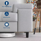 Canapé 3 places de 85 pouces avec assise profonde et accoudoirs réglables, canapé de salon moderne du milieu du siècle, canapé confortable en chenille pour chambre à coucher