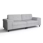 Canapé 3 places de 85 pouces avec assise profonde et accoudoirs réglables, canapé de salon moderne du milieu du siècle, canapé confortable en chenille pour chambre à coucher
