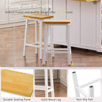 Ensemble îlot de cuisine 48 avec 2 tabourets de bar, abattant, prise de courant, 2 tiroirs, rangement avec porte, 5 étagères latérales, chariot de cuisine roulant