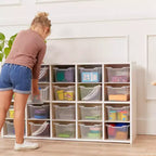 Meuble de rangement ECR4Kids Streamline 20 bacs avec 20 bacs à façade ouverte, 4x5, Meuble pour enfants
