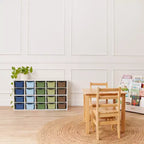 Meuble de rangement ECR4Kids Streamline 20 bacs avec 20 bacs à façade ouverte, 4x5, Meuble pour enfants