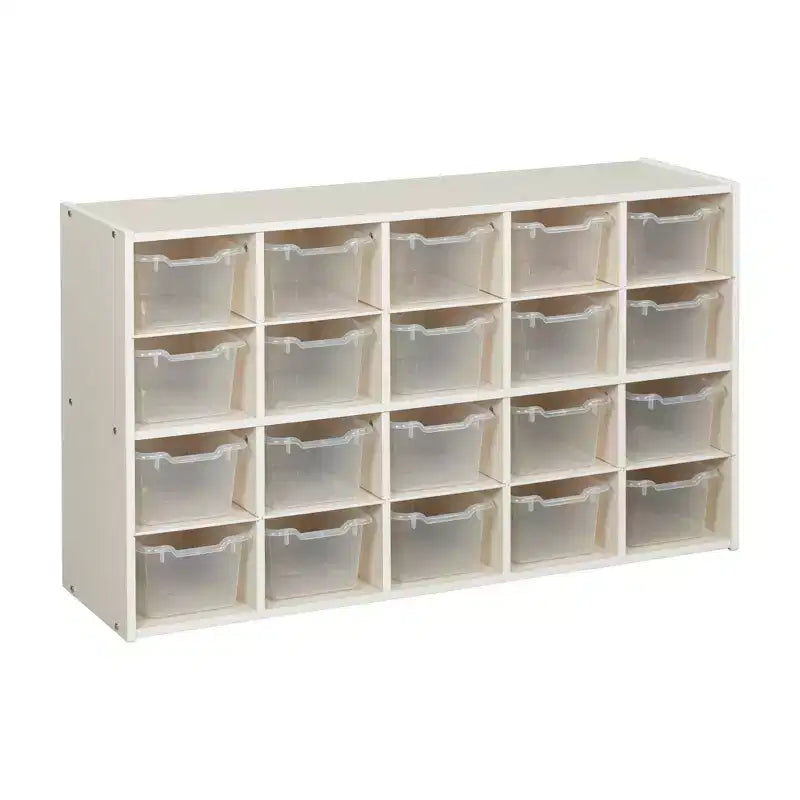 Meuble de rangement ECR4Kids Streamline 20 bacs avec 20 bacs à façade ouverte, 4x5, Meuble pour enfants