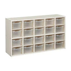 Meuble de rangement ECR4Kids Streamline 20 bacs avec 20 bacs à façade ouverte, 4x5, Meuble pour enfants