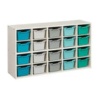 Meuble de rangement ECR4Kids Streamline 20 bacs avec 20 bacs à façade ouverte, 4x5, Meuble pour enfants