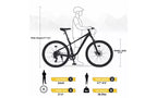 Vélo tout-terrain 27,5 pouces, 8 vitesses, pour hommes, femmes, garçons et filles, suspension avant, cadre en acier