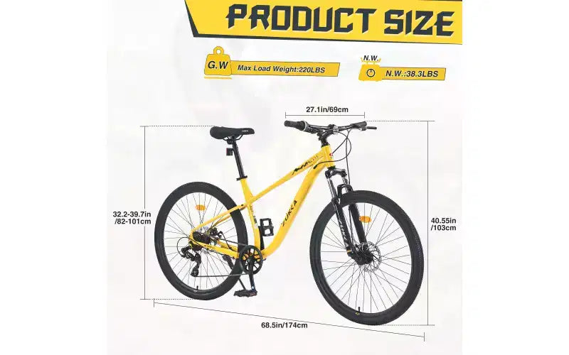 Vélo tout-terrain 27,5 pouces, 8 vitesses, pour hommes, femmes, garçons et filles, suspension avant, cadre en acier