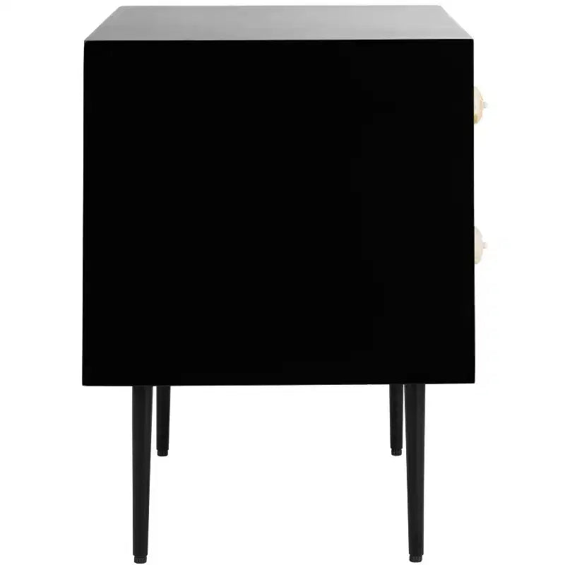 Table de chevet Tessie 2 tiroirs avec incrustation en os - SFV6609 - Os/Noir - Safavieh Couture