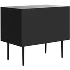 Table de chevet Tessie 2 tiroirs avec incrustation en os - SFV6609 - Os/Noir - Safavieh Couture