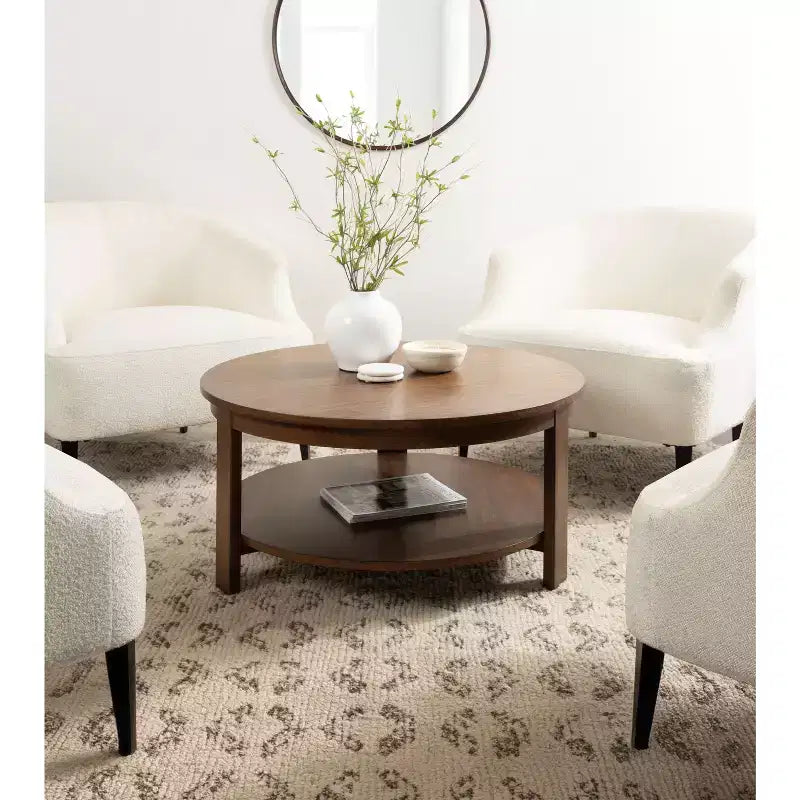 Table basse ronde en MDF Foxford Kate and Laurel