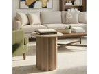 Table d'appoint plissée en métal Storied Home, Beige