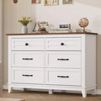 Commode pour Chambre, Commode Moderne en Bois à 6 Tiroirs, Meuble TV, Armoire en Bois, Commodes à 6 Tiroirs pour Chambre Salon