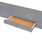 Lit mezzanine double avec bureau, lit mezzanine en bois avec tiroirs et étagères de rangement, lit mezzanine double haut avec miroir de coiffeuse pour enfants, adolescents et adultes