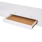 Lit mezzanine double avec bureau, lit mezzanine en bois avec tiroirs et étagères de rangement, lit mezzanine double haut avec miroir de coiffeuse pour enfants, adolescents et adultes