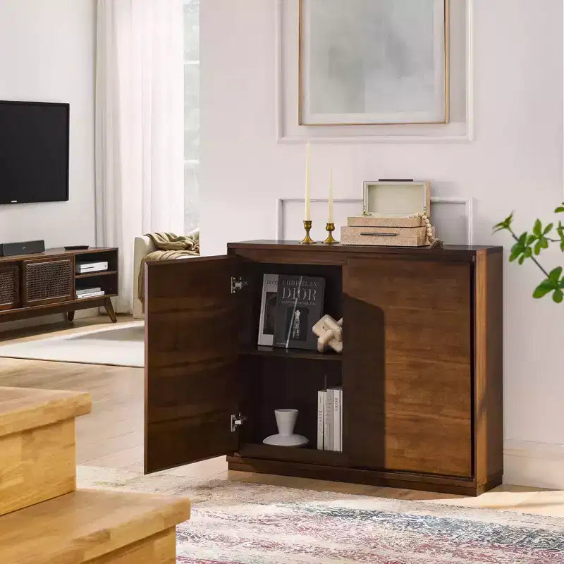 MAYEERTY Buffet Walmut avec 2 Trous de Sortie pour Couloir et Salle à Manger