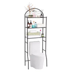 Étagère de salle de bain, Rangement 3 niveaux au-dessus des toilettes - Étagères de rangement en métal robuste pour petits espaces et appartements, gain de place au-dessus des toilettes