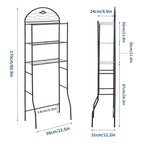 Étagère de salle de bain, Rangement 3 niveaux au-dessus des toilettes - Étagères de rangement en métal robuste pour petits espaces et appartements, gain de place au-dessus des toilettes