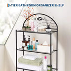 Étagère de salle de bain, Rangement 3 niveaux au-dessus des toilettes - Étagères de rangement en métal robuste pour petits espaces et appartements, gain de place au-dessus des toilettes
