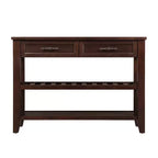 Hostack Console de 106,7 cm avec 2 tiroirs de rangement et 2 étagères pour salon et salle à manger, expresso