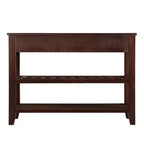 Hostack Console de 106,7 cm avec 2 tiroirs de rangement et 2 étagères pour salon et salle à manger, expresso