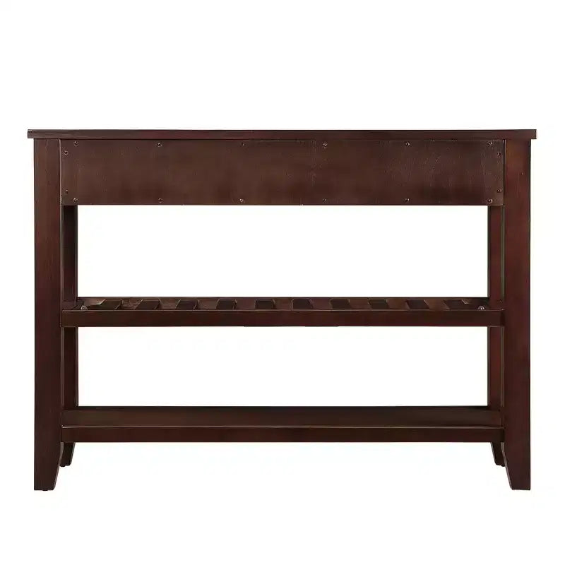 Hostack Console de 106,7 cm avec 2 tiroirs de rangement et 2 étagères pour salon et salle à manger, expresso