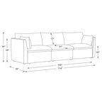 Canapé sectionnel modulaire 3 pièces Spruce & Spring pour salon