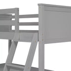 Lit mezzanine double surélevé avec bureau, cadre de lit mezzanine en bois avec étagères de rangement