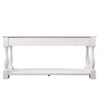 Console Hostack en bois de 160 cm de long avec 3 tiroirs et 1 étagère inférieure pour entrée et couloir, Blanc antique