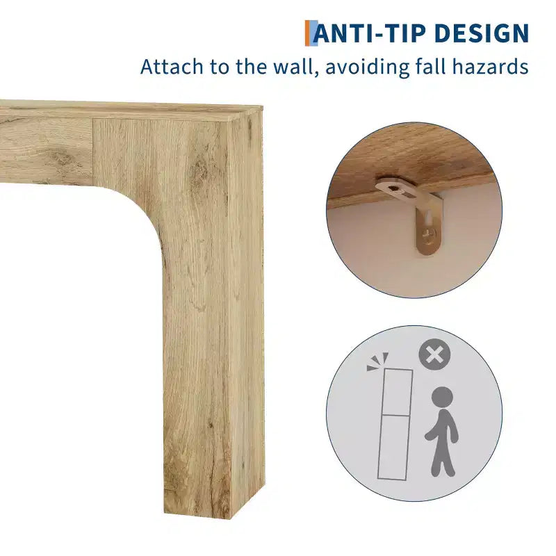 GustoWave Table console de ferme de 47 pouces, longue table d'entrée en bois derrière un canapé, meuble de couloir facile à assembler pour les salons