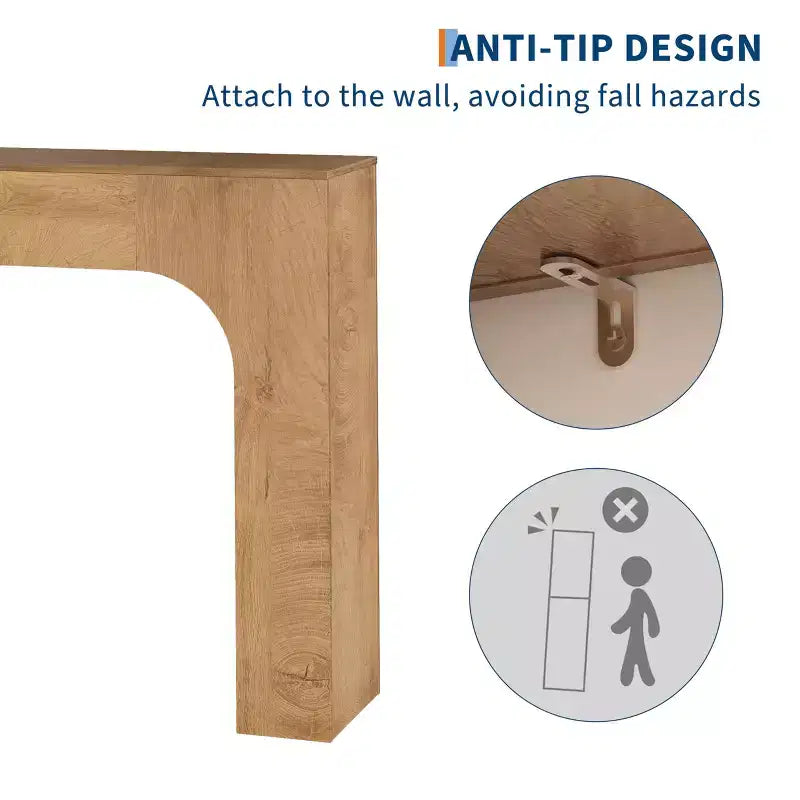 GustoWave Table console de ferme de 47 pouces, longue table d'entrée en bois derrière un canapé, meuble de couloir facile à assembler pour les salons