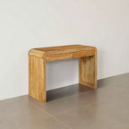 Console Royal Hampton | Plateau de 43 po de large | Bois d'acacia naturel fait à la main | Rangement à deux tiroirs