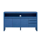 Luxystar Modern 60 Sideboard Buffet Cabinet with Storage Open Shelf and Drawers, Navy Blue
