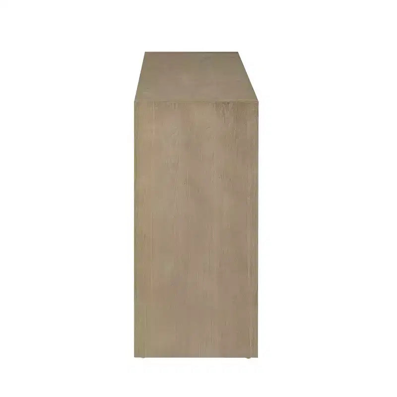 Luxystar Buffet de cuisine moderne 60" avec étagère ouverte et tiroirs, naturel