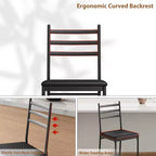 Tabourets de bar lot de 4, tabourets de bar hauteur comptoir chaises de salle à manger en métal avec dossier et coussin épais en cuir PU chaises de salle à manger de restaurant