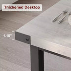 Grande table de cuisine rectangulaire de 180 cm, table à manger en bois de style rustique pour 8 personnes, table de dîner moderne pour la maison, le bureau, la salle à manger, le salon