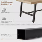 Grande table à manger rectangulaire de 160 cm pour 4 à 6 personnes, table de cuisine rustique en bois avec pieds en métal, table de patio industrielle pour salon, salle à manger
