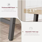 Grande table à manger rectangulaire de 160 cm pour 4 à 6 personnes, table de cuisine rustique en bois avec pieds en métal, table de patio industrielle pour salon, salle à manger