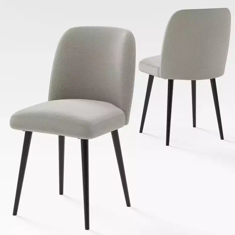 MAYEERTY Chaise de salle à manger pied en métal noir gris pour salle à manger cuisine