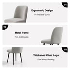 MAYEERTY Chaise de salle à manger pied en métal noir gris pour salle à manger cuisine