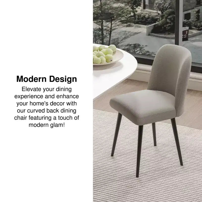 MAYEERTY Chaise de salle à manger pied en métal noir gris pour salle à manger cuisine