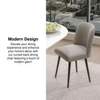 MAYEERTY Chaise de salle à manger pied en métal noir gris pour salle à manger cuisine