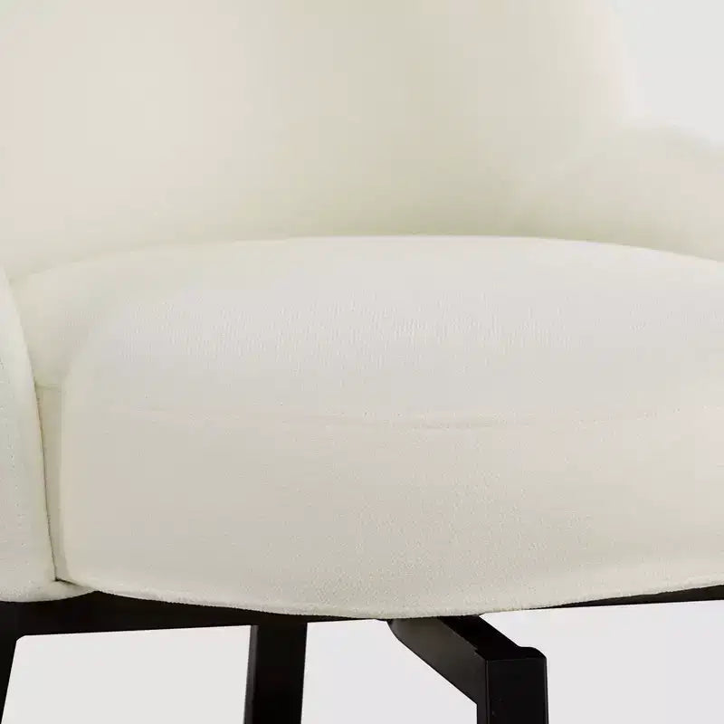 Tabouret de comptoir pivotant moderne Spruce&Spring avec dossier bas incurvé et assise rembourrée moelleuse
