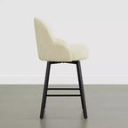 Tabouret de comptoir pivotant moderne Spruce&Spring avec dossier bas incurvé et assise rembourrée moelleuse