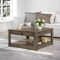 Galano Philia Coffee Table With Drawer - Knotty Oak
