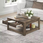 Table basse Galano Philia avec tiroir - Chêne noueux