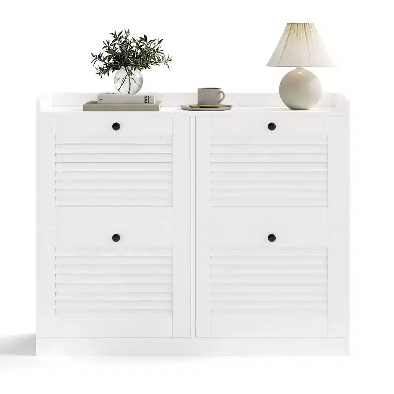 Meuble à chaussures avec tiroirs basculants, Meuble à chaussures étroit avec pieds en bois, Organisateur de chaussures autoportant pour couloir, chambre, salon