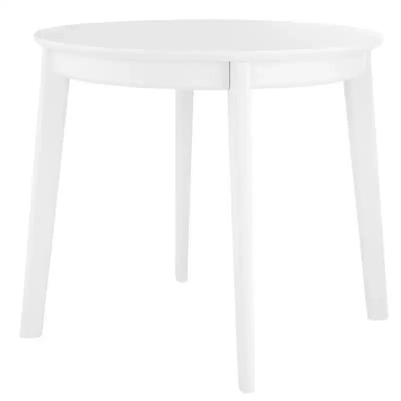 HomeRoots 36 Table à Manger Ronde Blanche en Bois