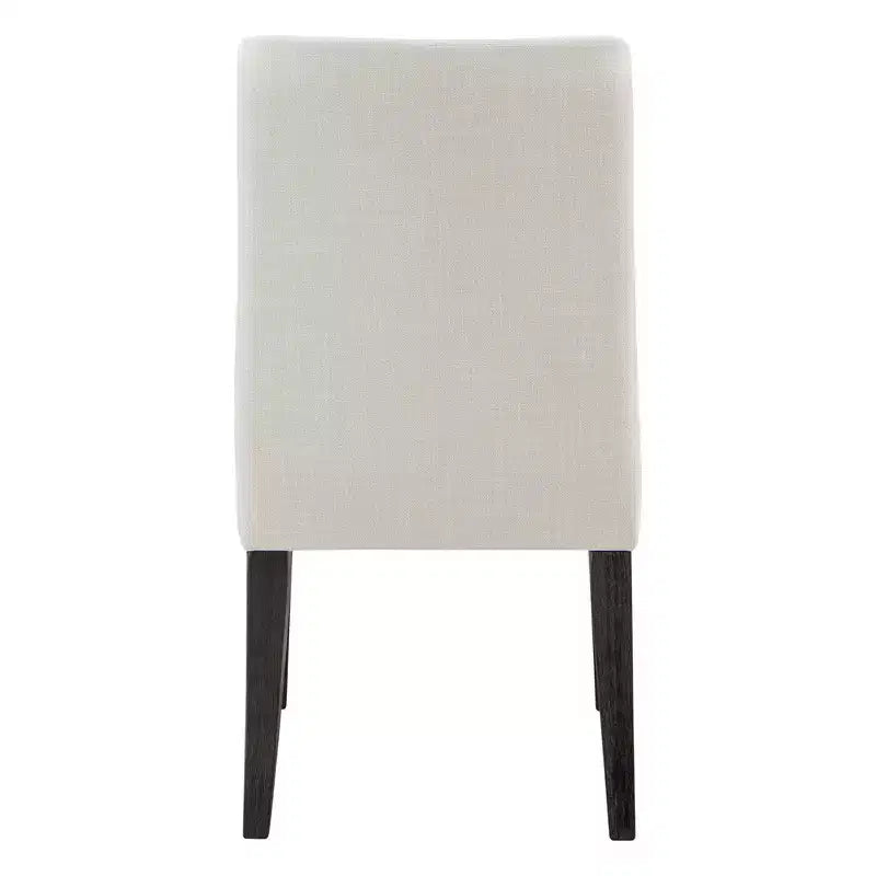 Chaise de salle à manger tapissée Spruce&Spring avec coussin d'assise double épaisseur et pieds en bois